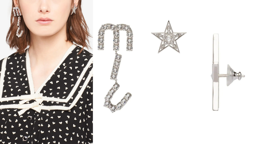 Miu Miu crystal-embellished asymmetric earrings.jpg