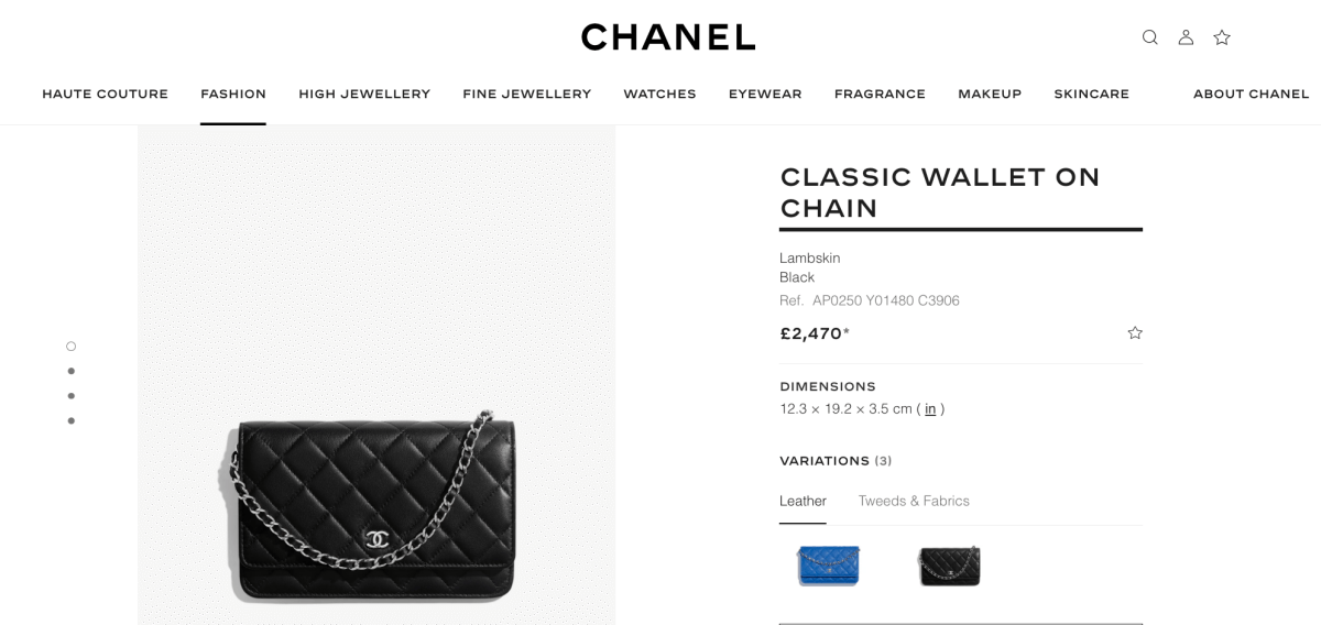 CHANEL WOC英國價格