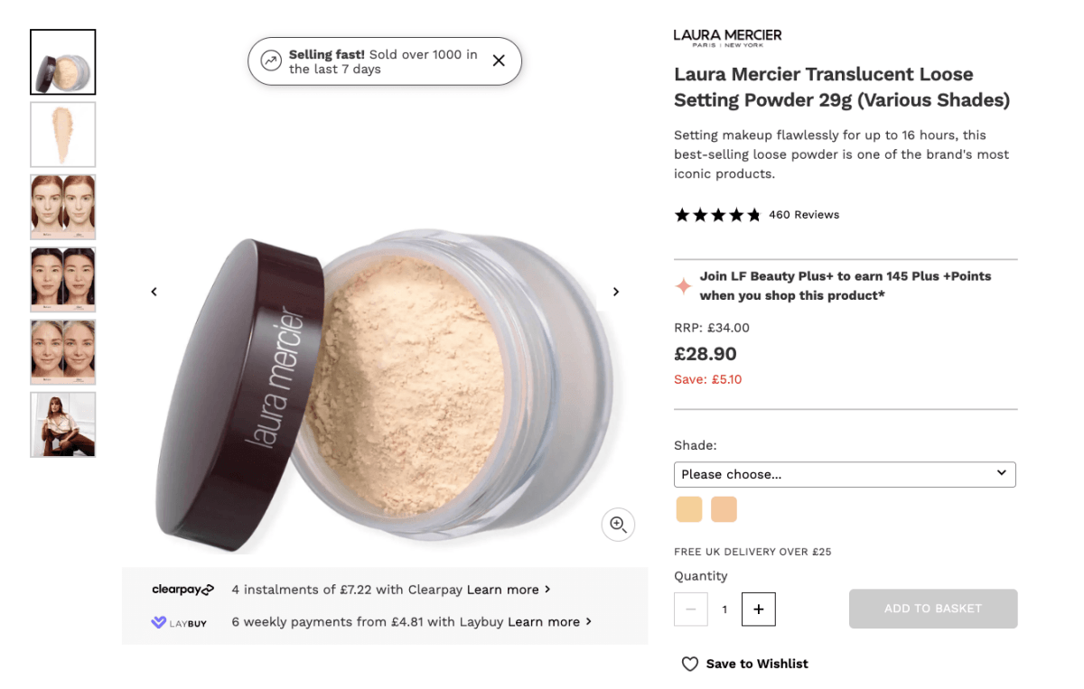 Laura Mercier Translucent Loose Setting Powder 29g