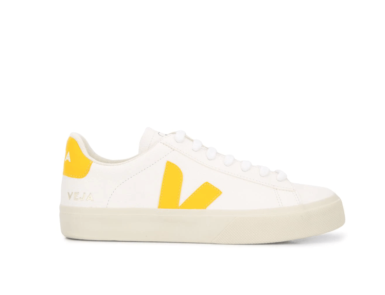 VEJA Campo Chrome Free low top sneakers 黃白配