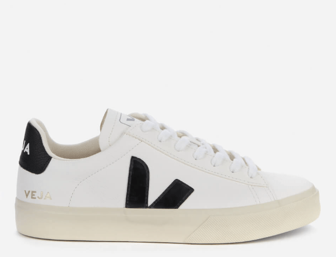 VEJA WOMENS CAMPO CHROME FREE LEATHER TRAINERS