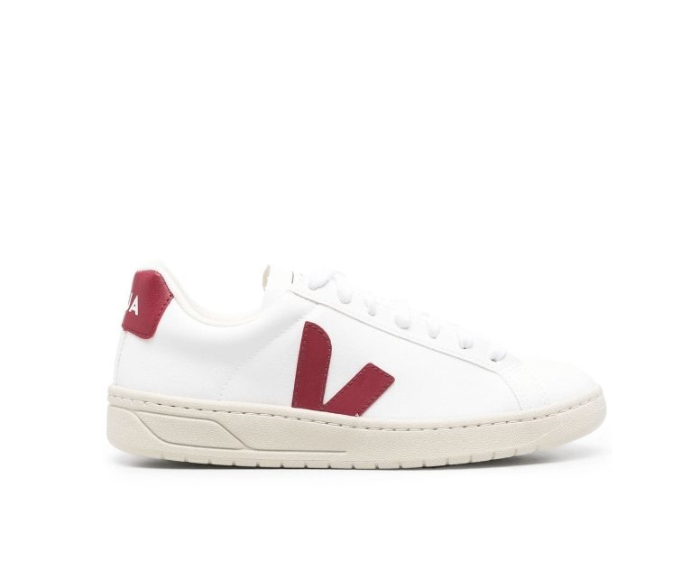 VEJA logo patch lace up sneakers 紅白配