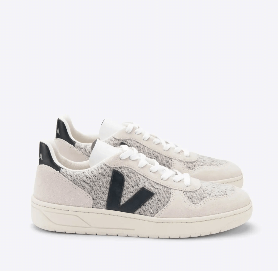 Veja V 10 Suede and Flannel Trainers