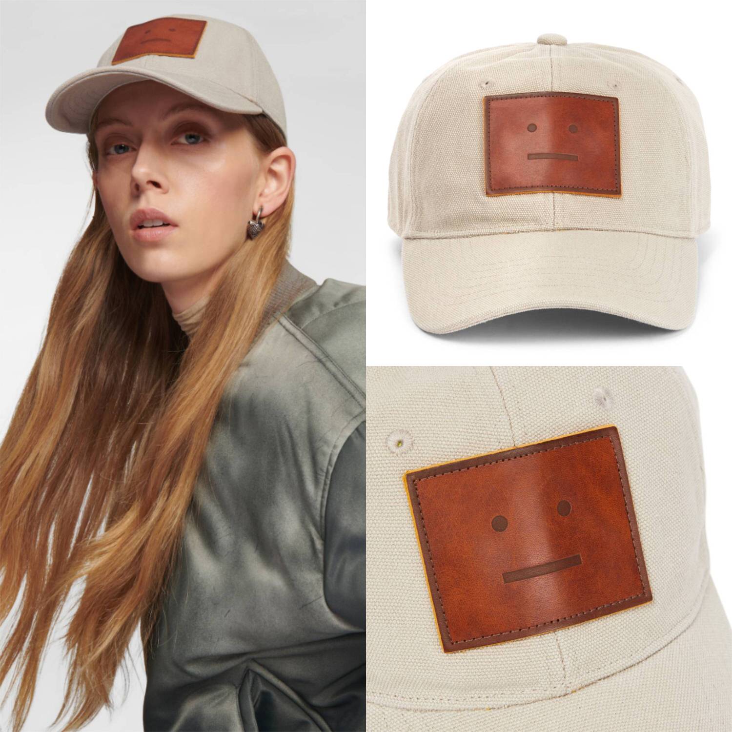 ACNE STUDIOS Face cotton canvas baseball cap