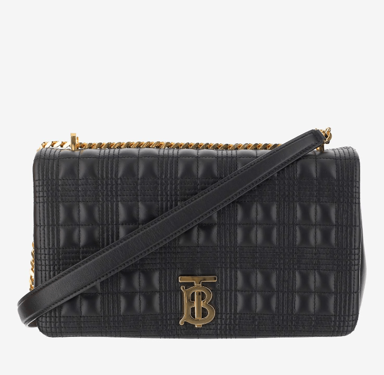 Burberry Lola Bag 開箱！一半皮革＋一半金屬鏈背帶，可斜跨＋手提＋腋下包（小號專櫃41折入手要確定餒）