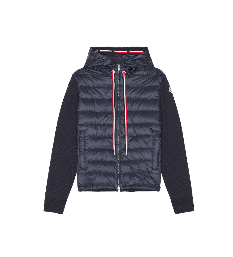 MONCLER Cardigan 針織羽絨拼接外套