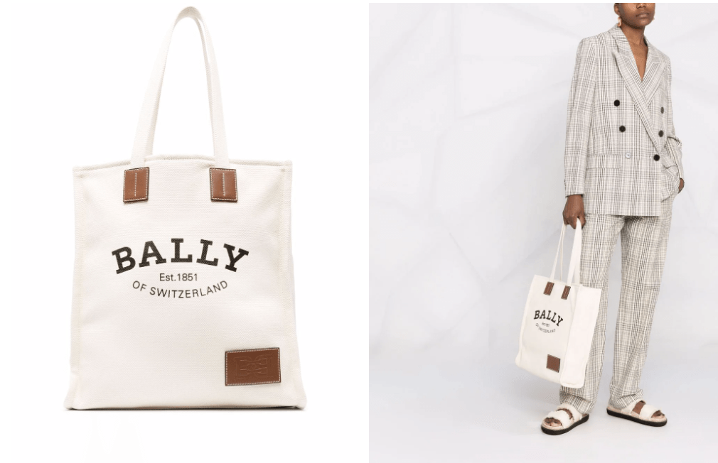 Bally Crystalia logo print tote bag