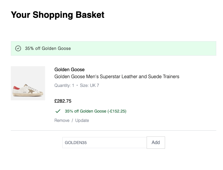 Golden Goose 髒髒鞋NT.萬元初到手!英國購物網站 COGGLES 閃促優惠折扣碼(持續更新) - 第3張圖 Golden Goose 髒髒鞋NT.萬元初到手!英國購物網站 COGGLES 閃促優惠折扣碼(持續更新)