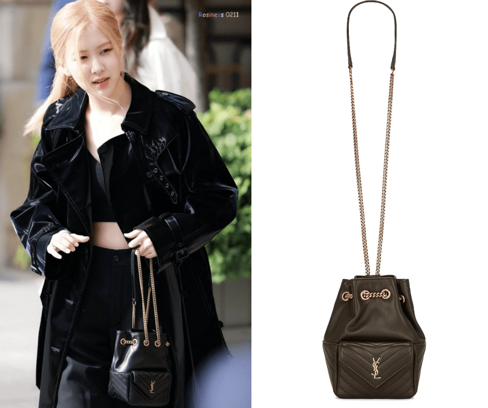 Blackpink Rosé 同款 YSL SAINT LAURENT Mini 黑色水桶包