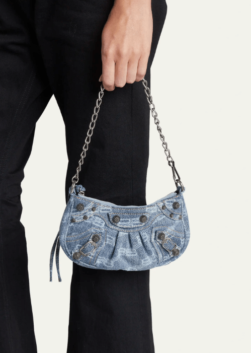 Balenciaga Le Cagole mini denim shoulder bag