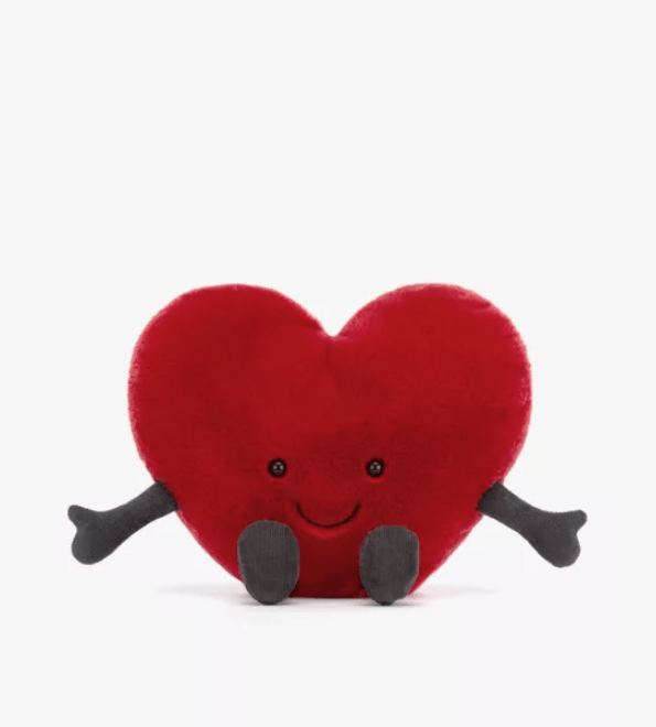 JELLYCAT Valamuseable Red Heart large soft toy 19cm