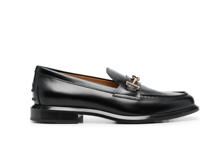Tods hardware detail polished loafers