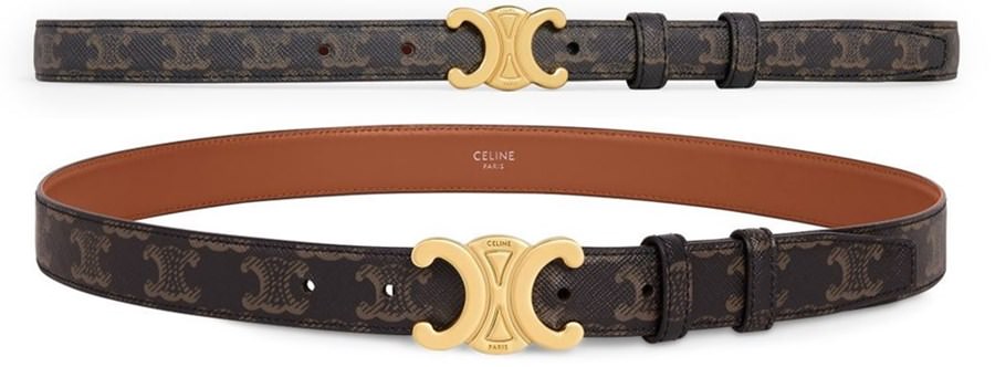 CELINE Small Triomphe belt in Triomphe canvas