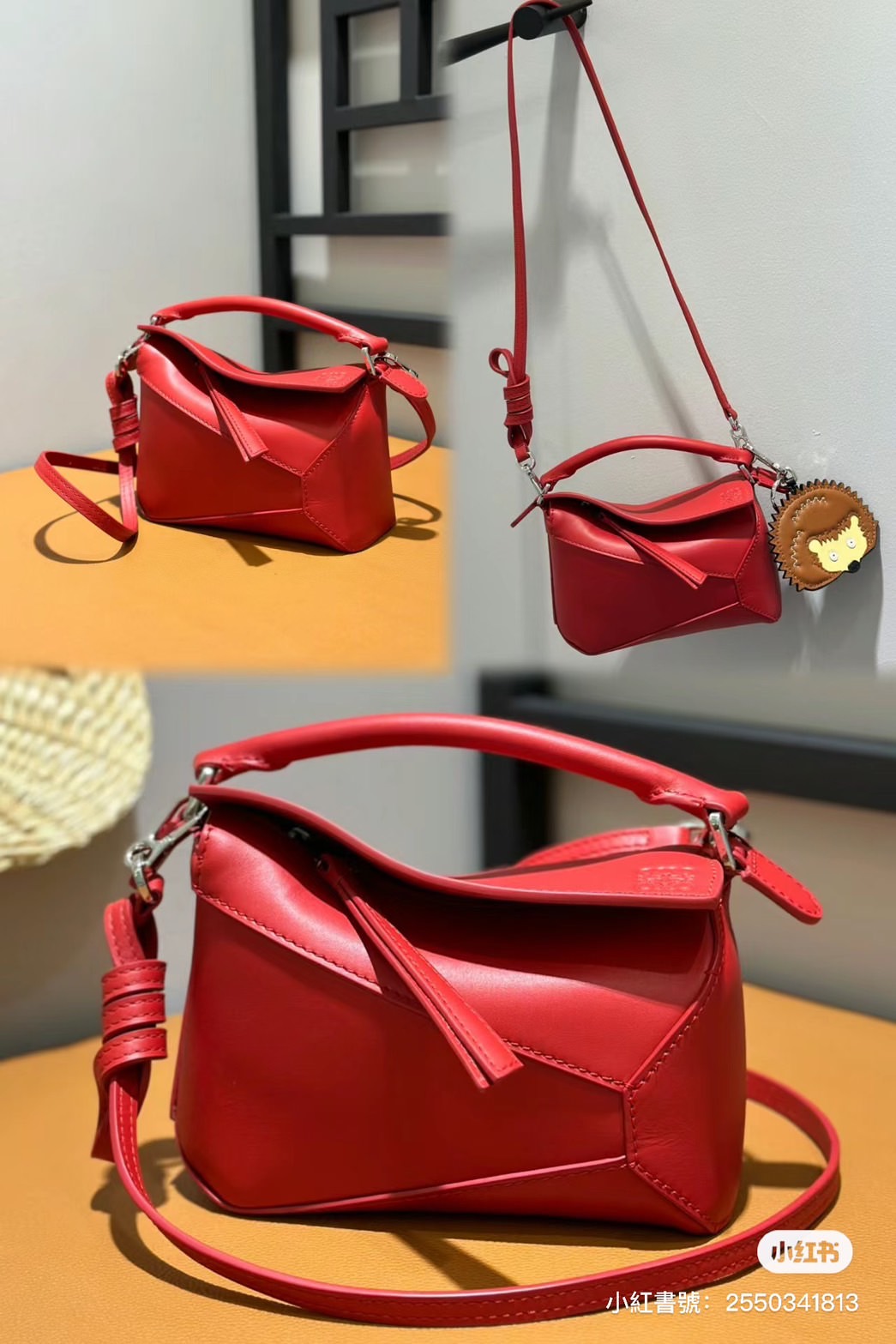 LOEWE Puzzle Edge Mini Bag 紅色