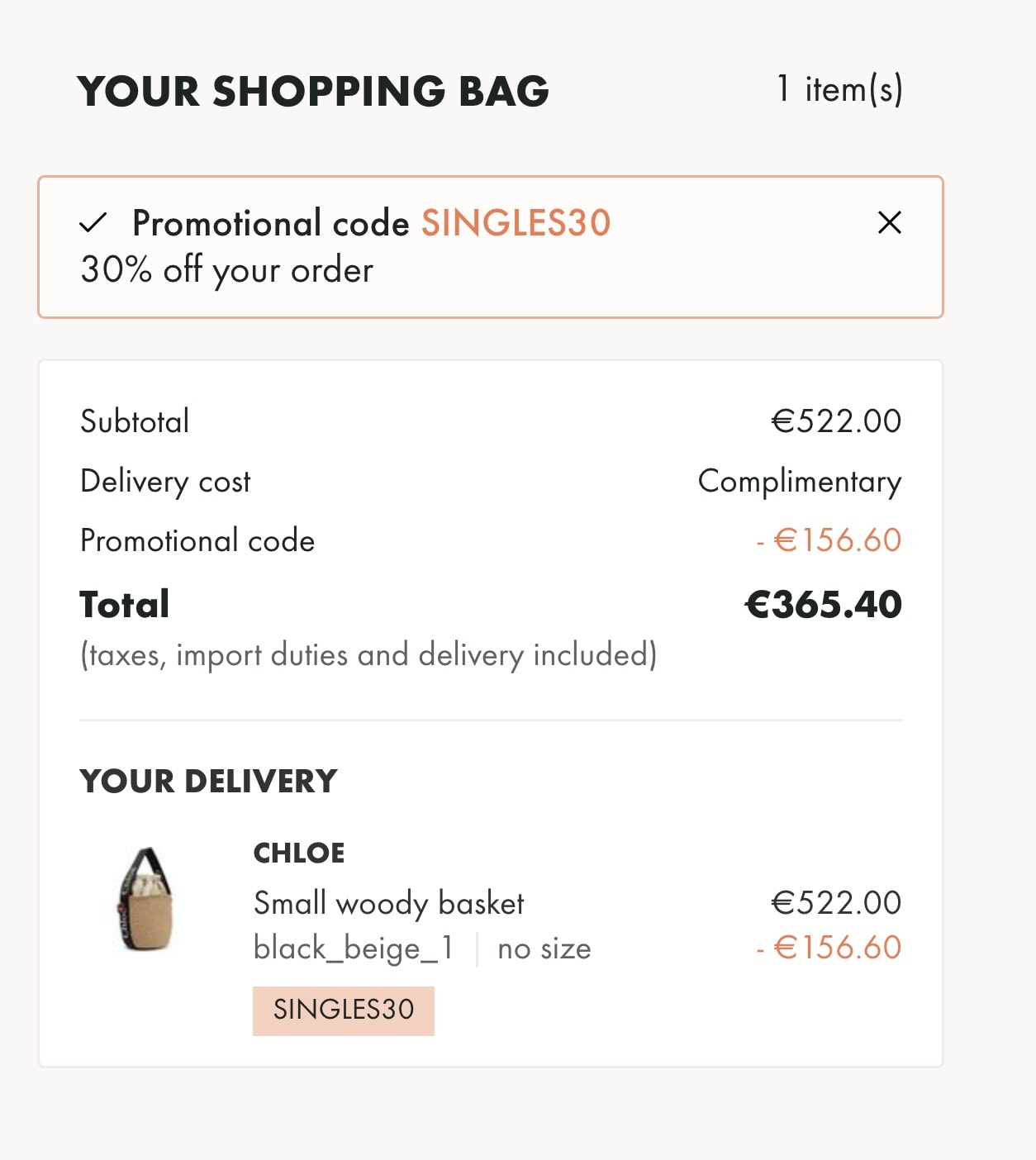 24S雙十一加碼低至7折，Chloe woody 包包低至48折！！