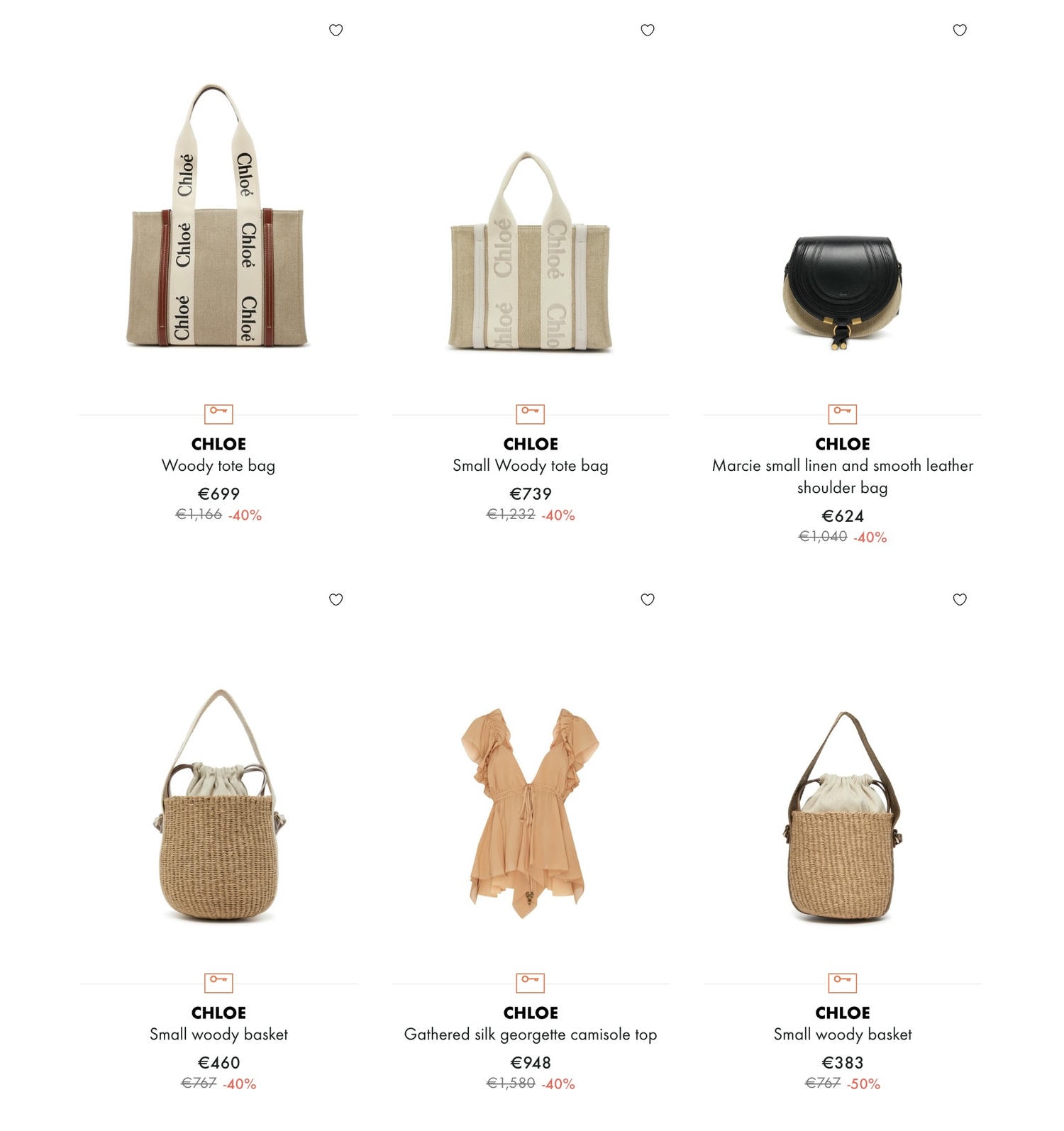 24S雙十一加碼again低至6折，CHLOE mini tote 低至38折、小籃子經典米色低至56折。