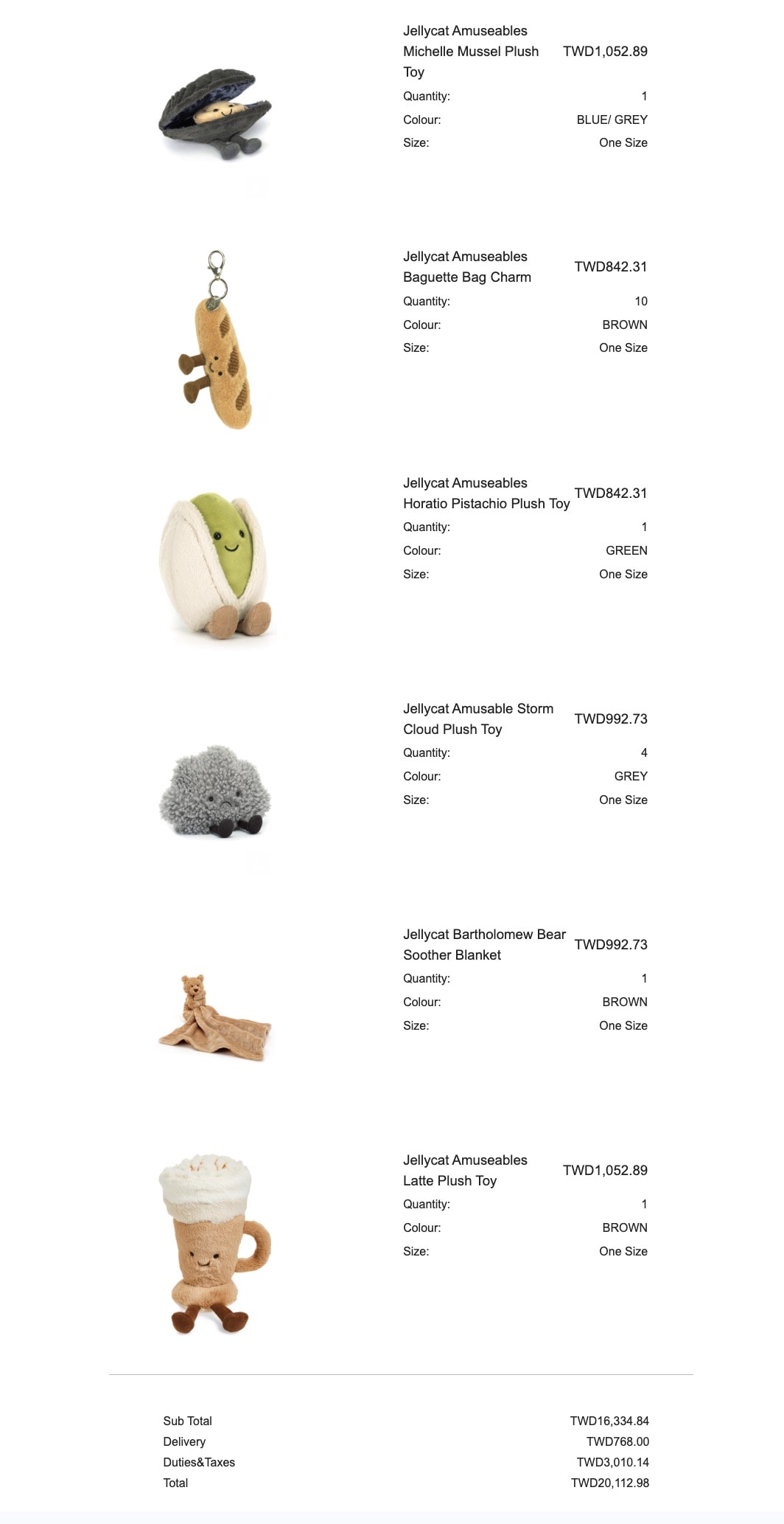 Jellycat 官網直寄台灣全攻略|免關稅實測 + Nordstrom 平價購買經驗分享! - 第13張圖 Jellycat 官網直寄台灣全攻略|免關稅實測 + Nordstrom 平價購買經驗分享!