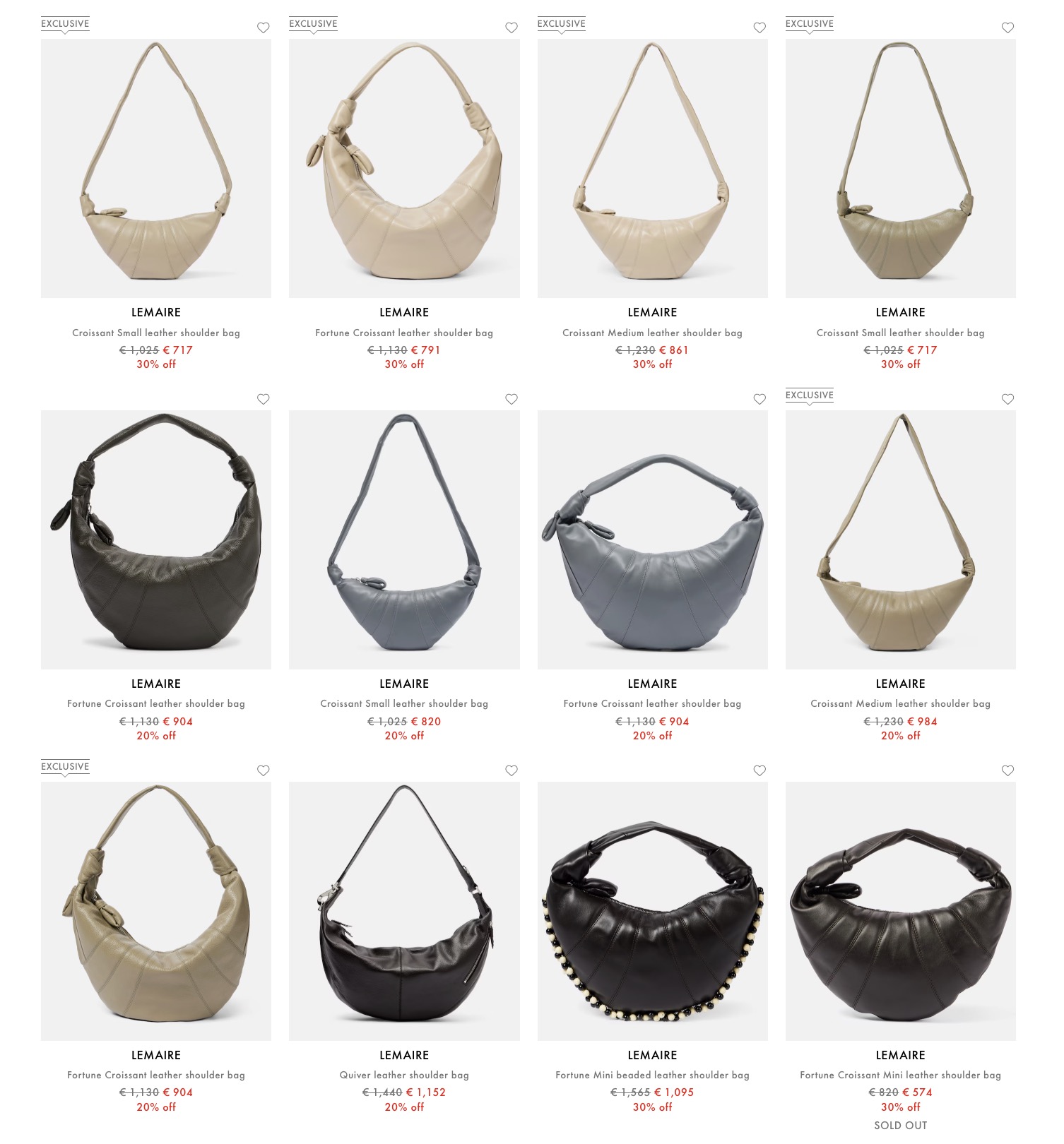 Mytheresa換季折扣！Lemaire可頌包57折起！