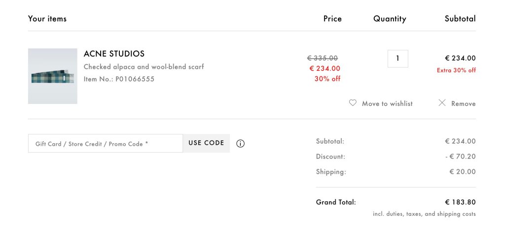 Mytheresa 限時折上7折